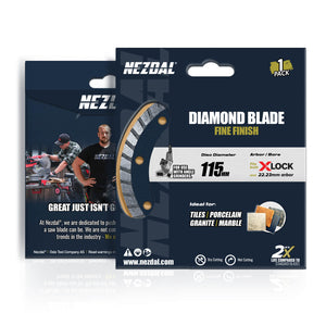 Forpakningen til et 115mm diamantblad kappskive for vinkelsliper