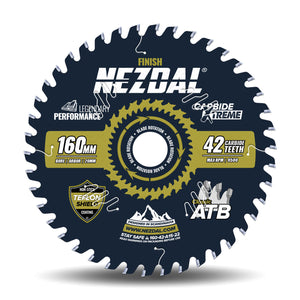 Premium 160mm sirkelsagblad med 42 tenner for saging i harde og myke treslag, samt platematerialer