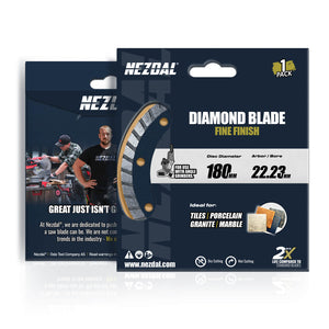 Forpakningen til et 180mm diamantblad kappskive for vinkelsliper