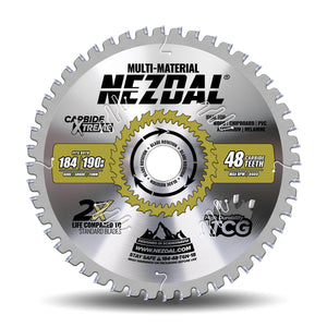 184mm Multi-Material sagklinge fra Nezdal®, som leverer 2X levetid og fin snittkvalitet i krevende materialer