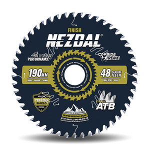 190mm | 48 Tenner | Fin snittkvalitet | 30mm senterhull | Tynn Skjærebredde, Lavt energiforbruk | Sagblad