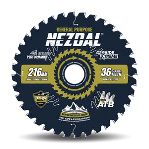 216mm sågklinga för allmänt bruk i trä