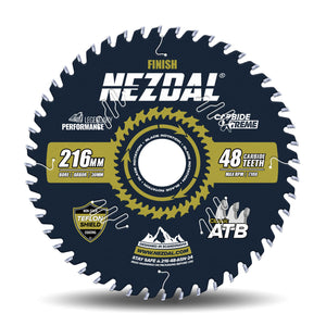 216mm Premium sagblad med 48 tenner for kapping i alle typer harde og myke treslag