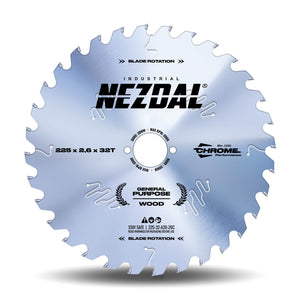 225mm | 32 Tenner | Generell Bruk | Industriell Kvalitet | Bordsag