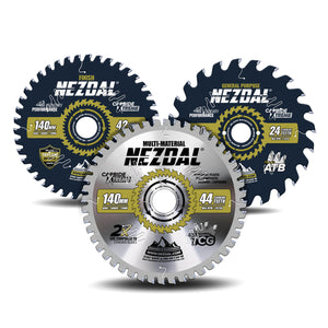 140mm Trio | 24, 42, 44 Tenner | Generell Bruk, Fin Snittkvalitet, Multi-Material | Sagblad