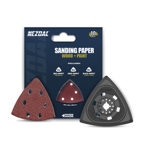 Slipepakke | Slipeplate + 10 stk slipepapir | Ø93mm | P80, P120, P240 | Starlock®