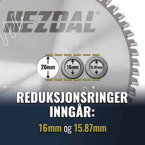 140mm | 24T | Generell Bruk | Lynrask | Treverk | Sirkelsag