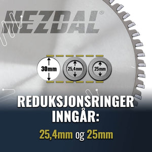 305mm Trio | 48, 72, 96 Tenner | Generell Bruk, Finish, Multi-Material | Kapp/gjærsag