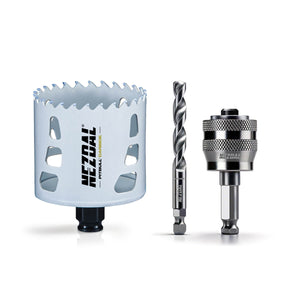 73mm | 50X levetid | Multi-Material | Pitbull® Carbide | 60mm sagedybde | Inkl. Adapter, Senterbor | Hullsagsett