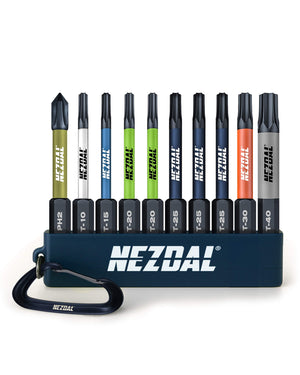 Snekkerens Favoritter MegaPack | 25 Sett | 60mm lengde | Fargekoder | God passform | For Slagtrekker & Drill