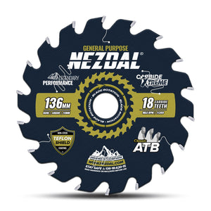 136mm circular saw blade for general purpose cuts in wood