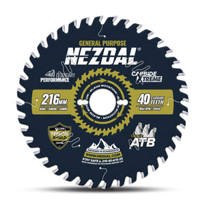 216mm table saw blade with 40 teeth for wood applications