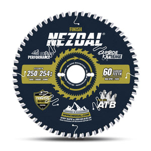 250mm finish saw blade with 60 teeth