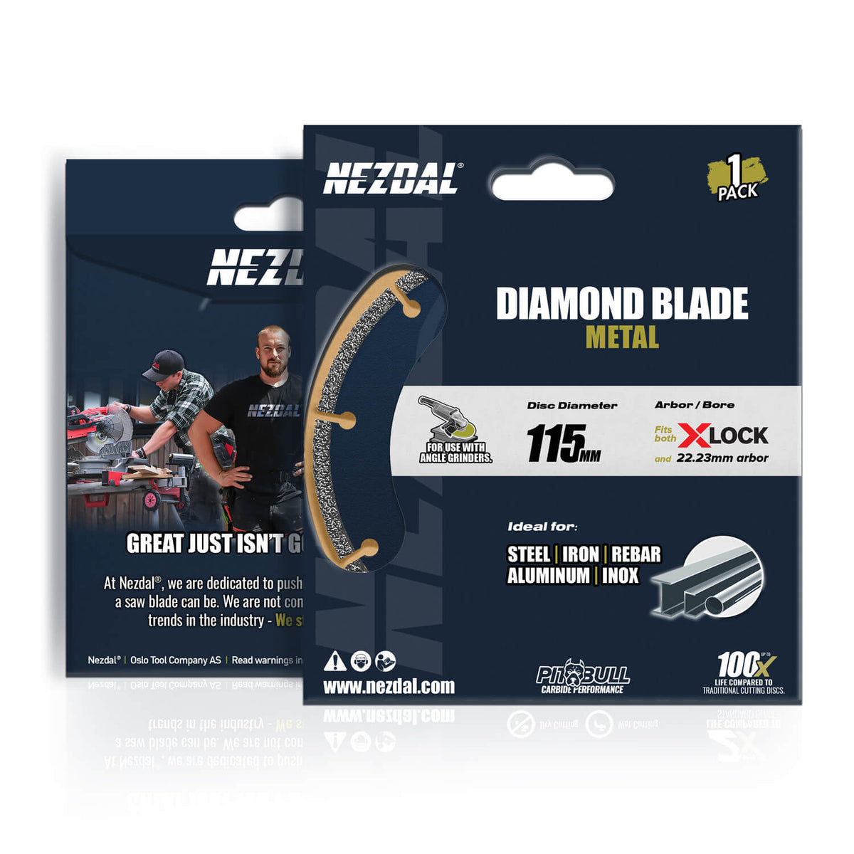 Forpakningen til et 115mm diamantblad kappskive for vinkelsliper