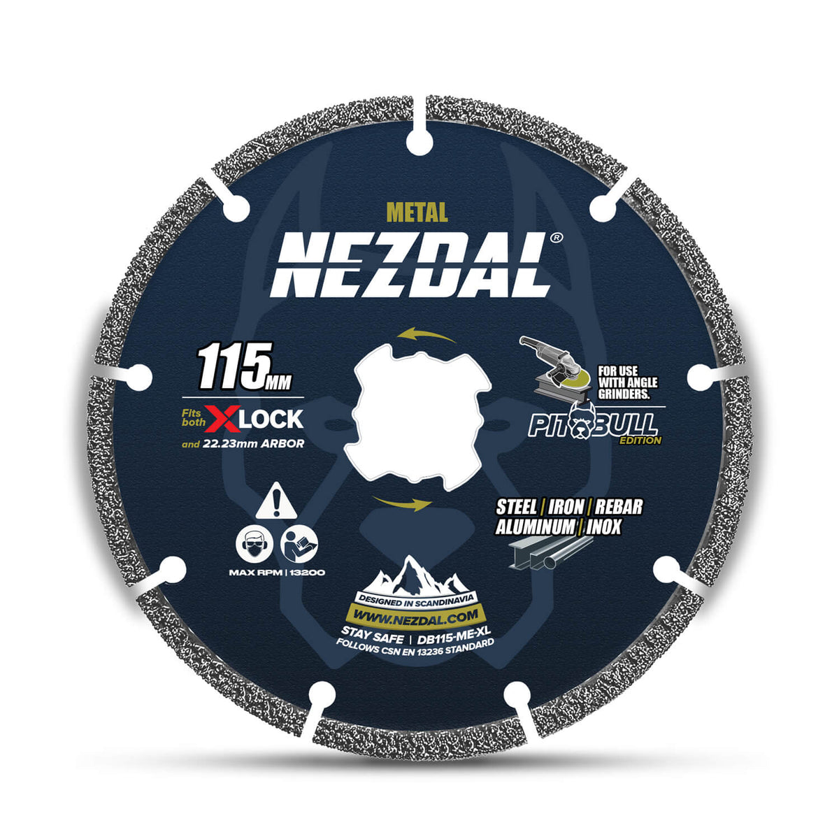 115mm diamantblad kappskive for vinkelsliper for metall, stål, armeringsjern, kobber m.m