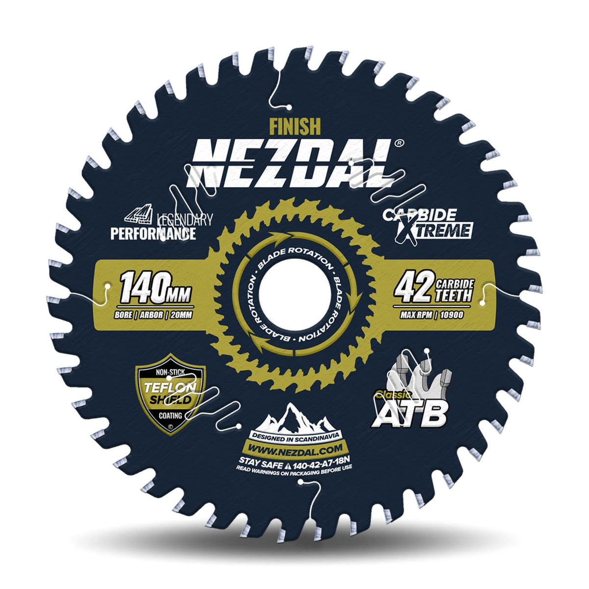 140mm Premium sagklinge fra Nezdal®, som leverer fin snittkvalitet i mykt og hardt treverk