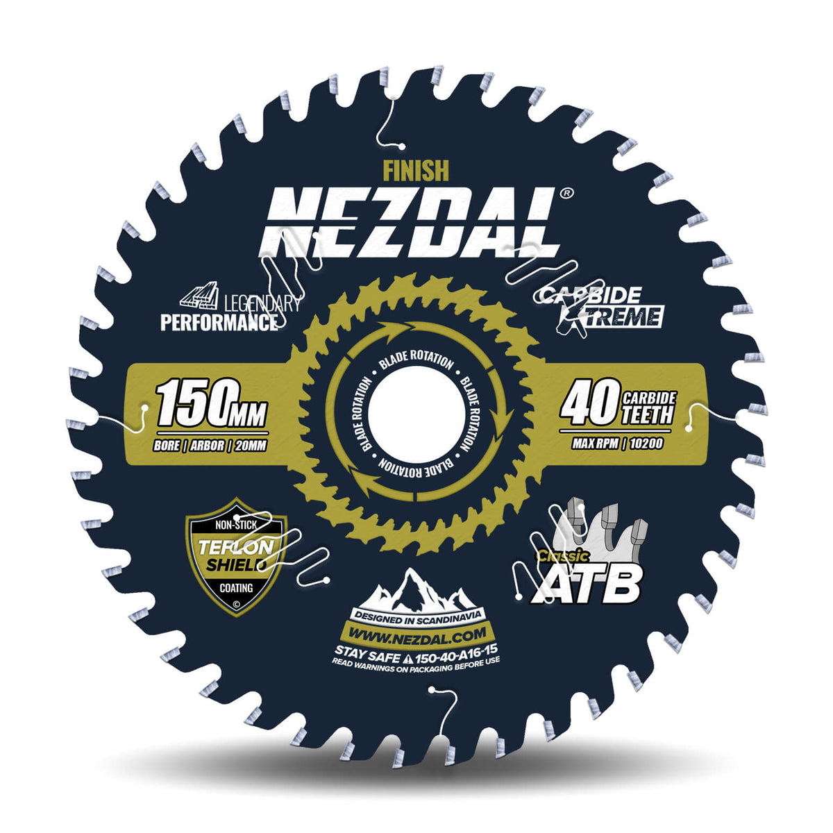 150mm sågklinga för finish och fin snittkvalitet i trä