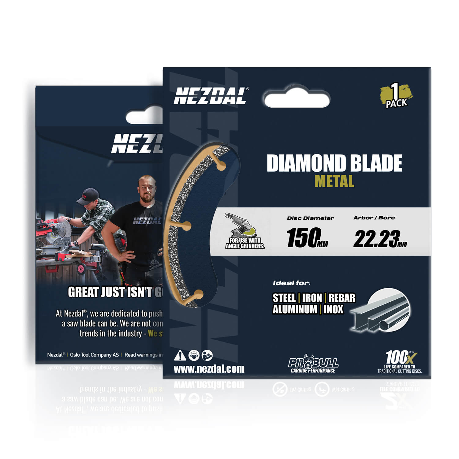 150mm diamantblad kappskive for vinkelsliper for metall, stål, armeringsjern, kobber m.m