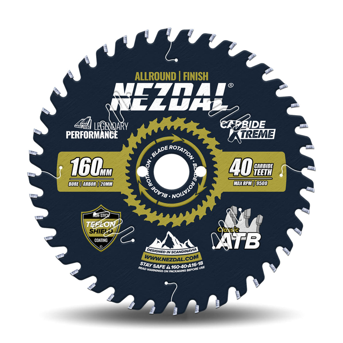 160mm saw blade with 40 teeth for allround / finish use in wood