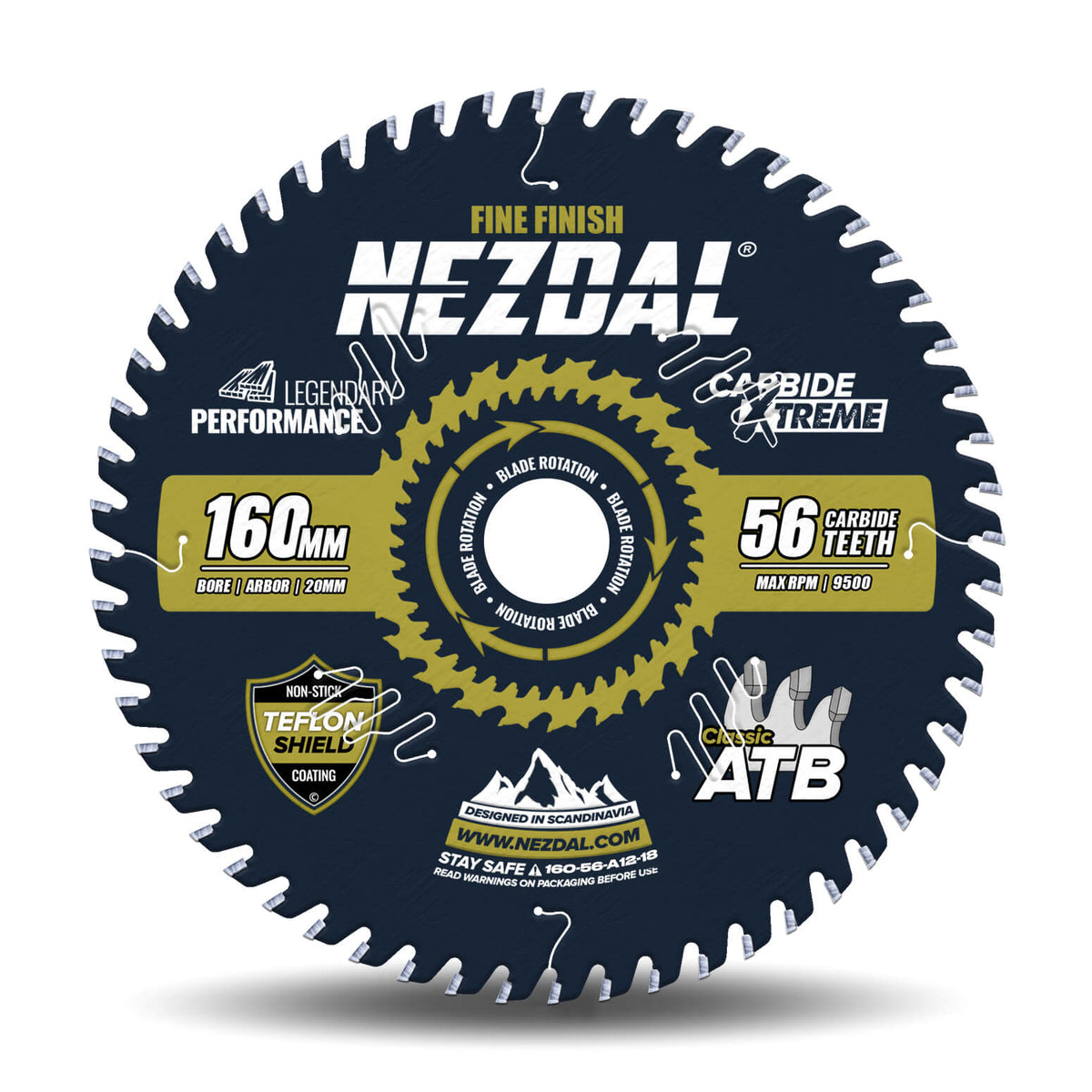 160mm saw blade for fine finish in wood