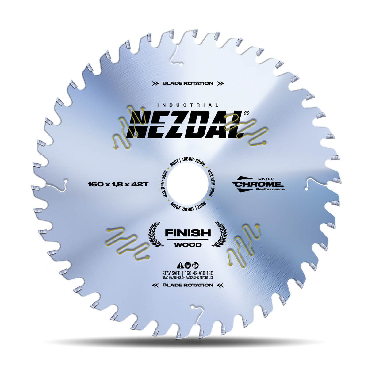 160mm | 42 Tenner | Fin snittkvalitet | 1,8mm skjærebredde | Industriell kvalitet | Sagblad