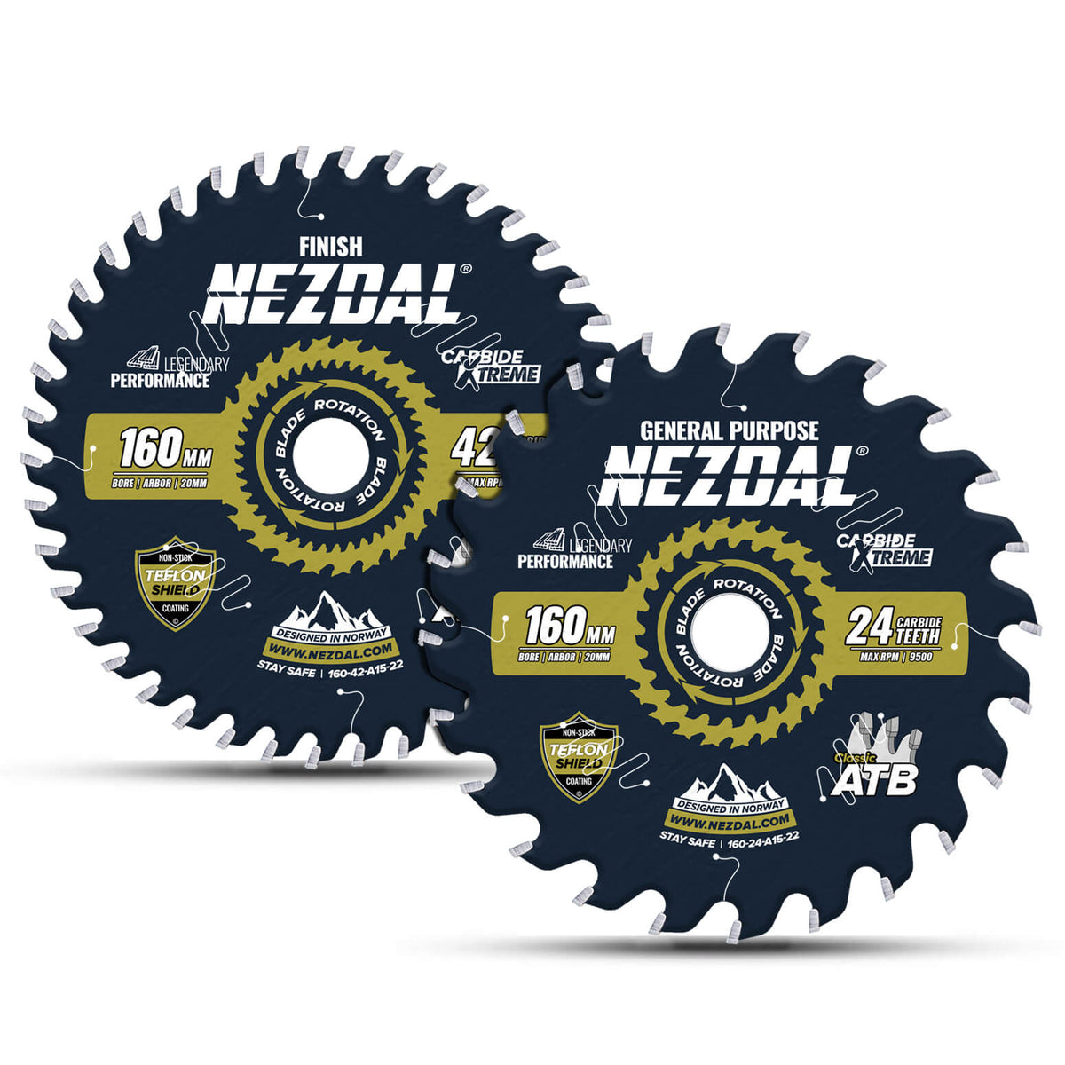 160 mm sagblad for generelle formål og finbearbeiding av treverk