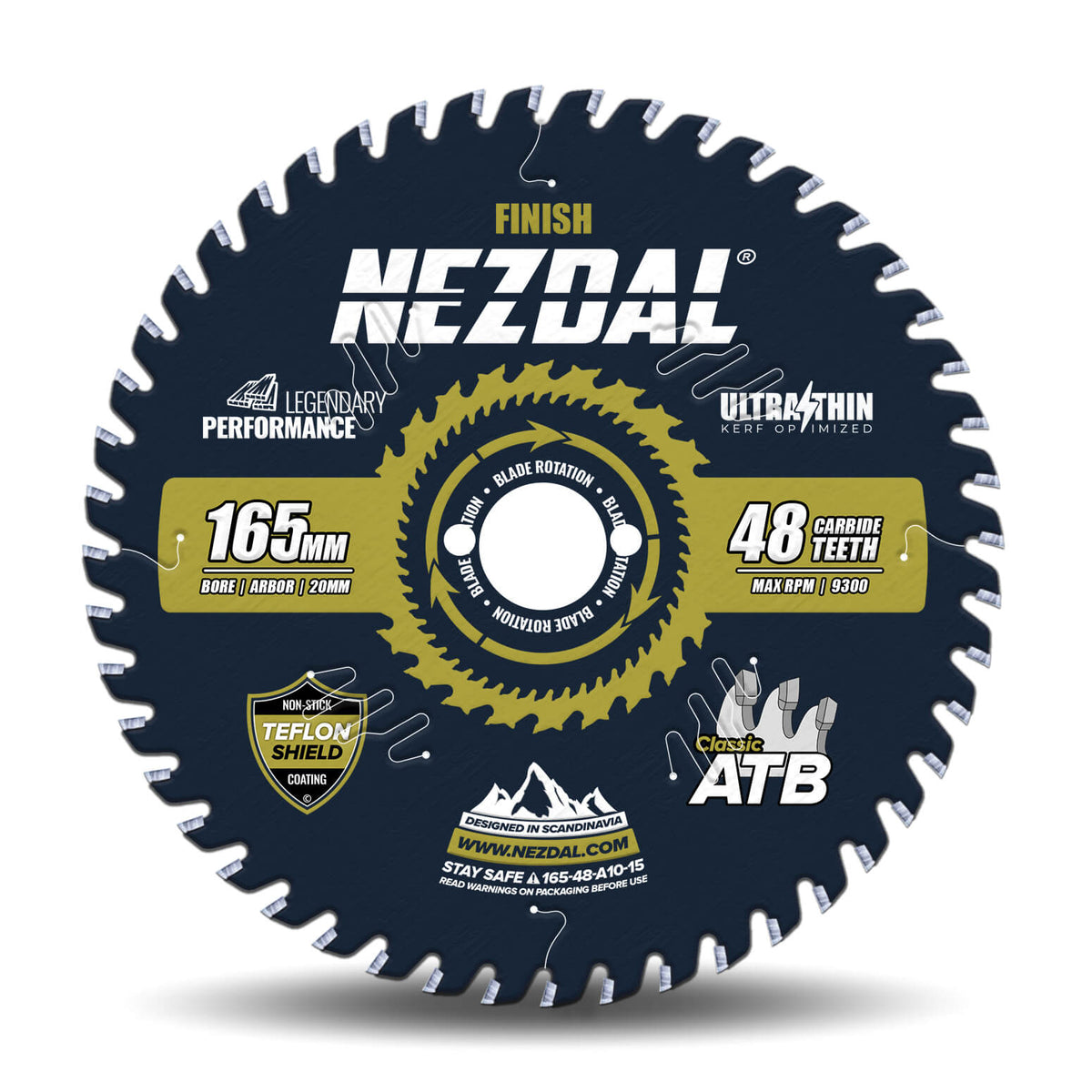 165mm | 48 Tenner | Fin Snittkvalitet | Ultratynn | 1,5mm skjærebredde | Sagblad