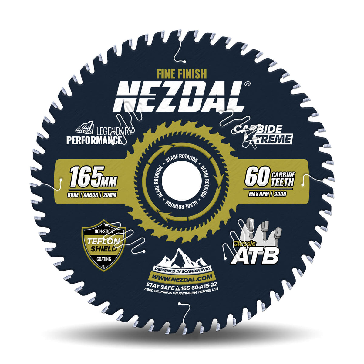 165mm sågklinga hög och fin snittkvalitet i trä