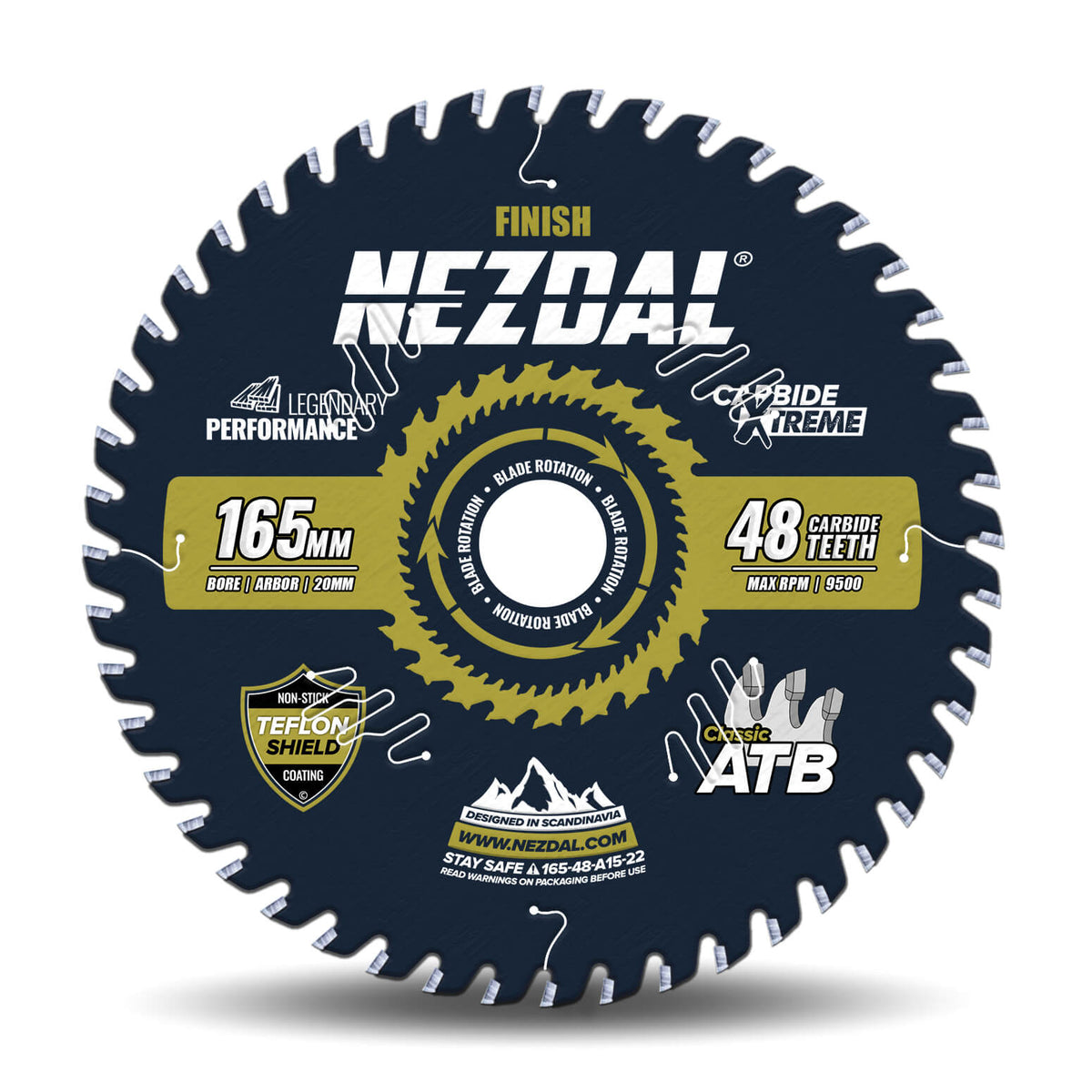 Premium 165mm sagblad designet for dykksag/senkesag med 48 tenner for allroundbruk i treverk