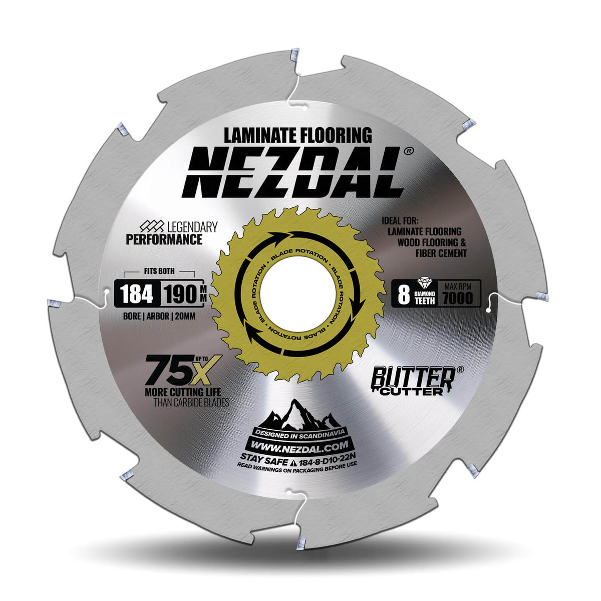 184mm sagblad for saging i laminat