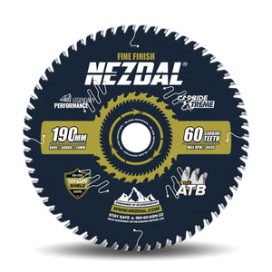 190mm | 60 Tenner | Fin Snittkvalitet | Listverk & Synlige overflater | 20mm senterhull | Kapp/gjærsag