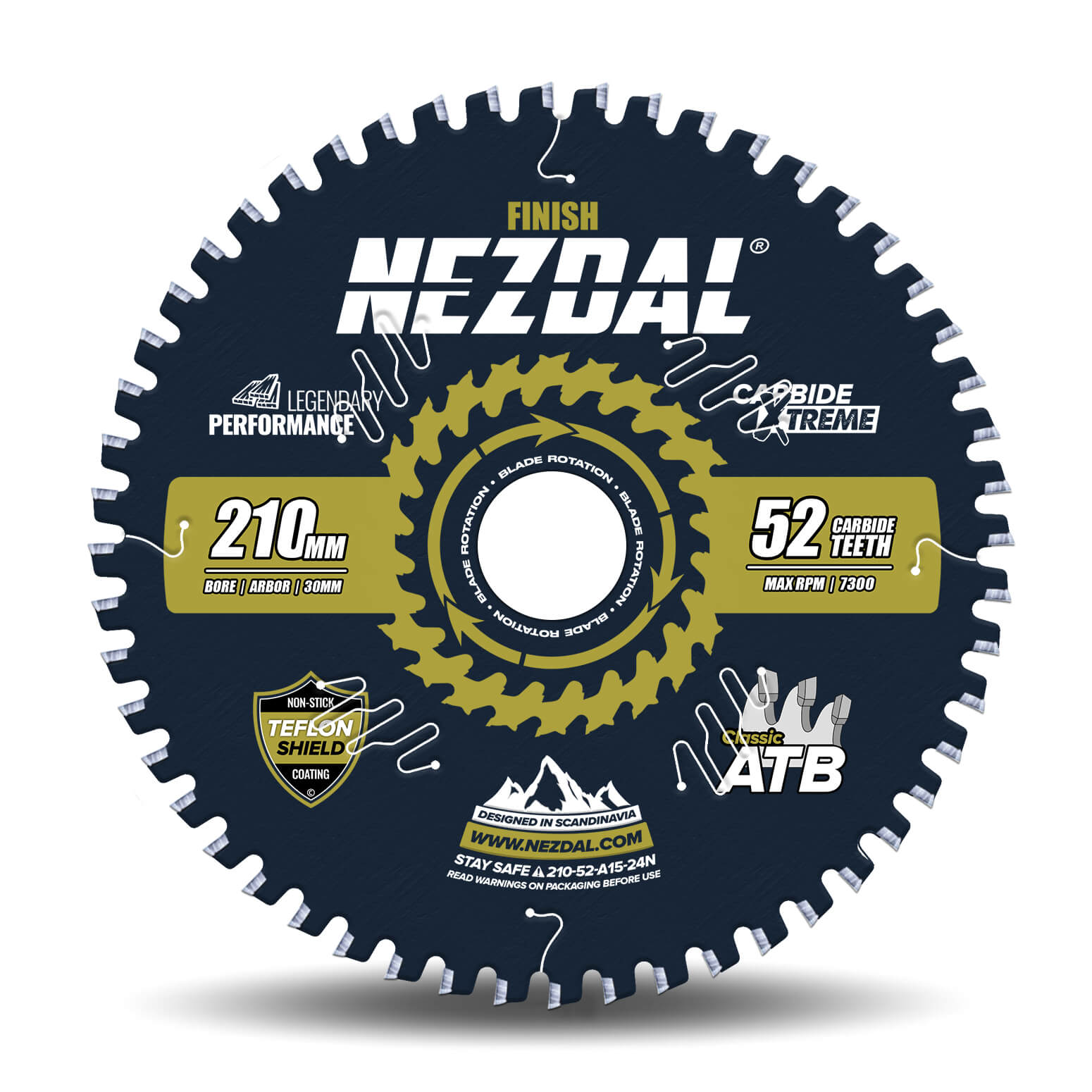 210mm | 52 Tenner | Fin snittkvalitet | 2,4mm skjærebredde | Sagblad