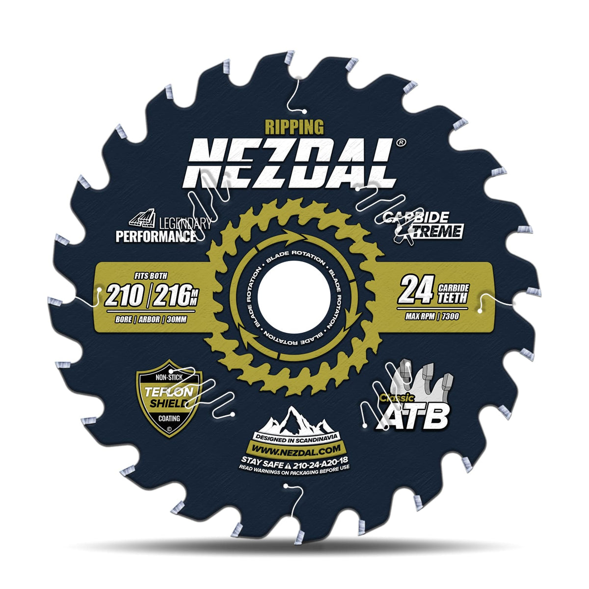 210mm | 24 Tenner | Lynrask saging | 1,8mm skjærebredde | Sagblad