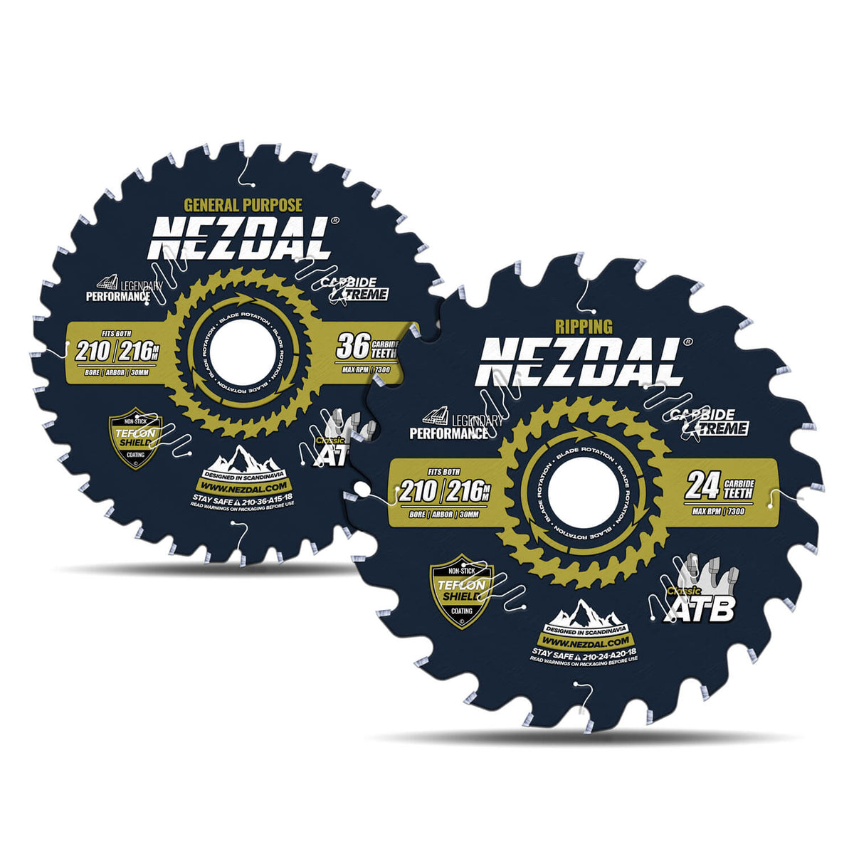 210mm Duo | 24, 36 | Lynrask saging, Generell Bruk | 1,8mm skjærebredde | Sagblad