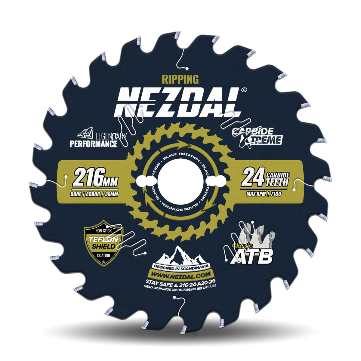 216mm | 24 Tenner | Kløyving, Lynrask | Bordsag