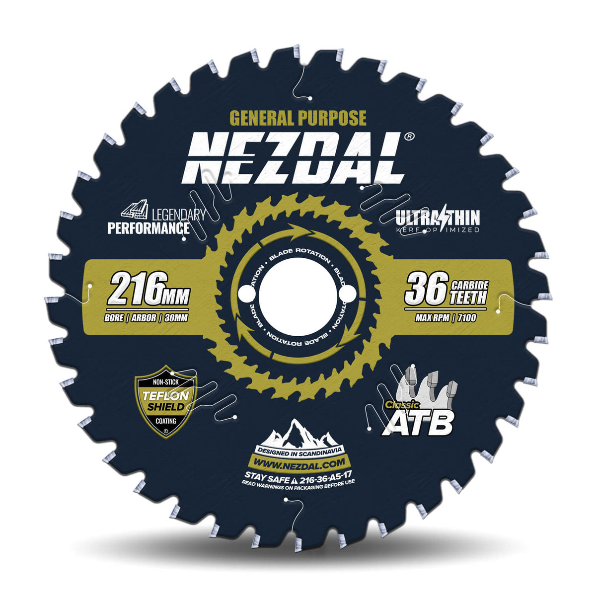 216mm | 36 Tenner | Lynrask Kapping, Generell Bruk | Ultratynn skjærebredde  | Perfekt for batterisag