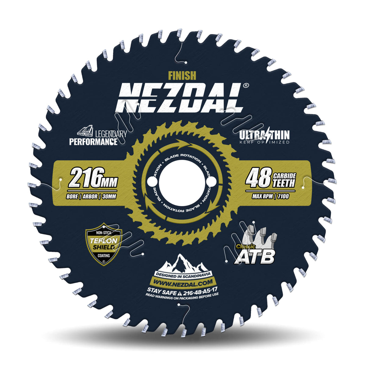 216mm | 48 Tenner | Allround/Finish | Ultratynn skjærebredde | Perfekt for batterisag