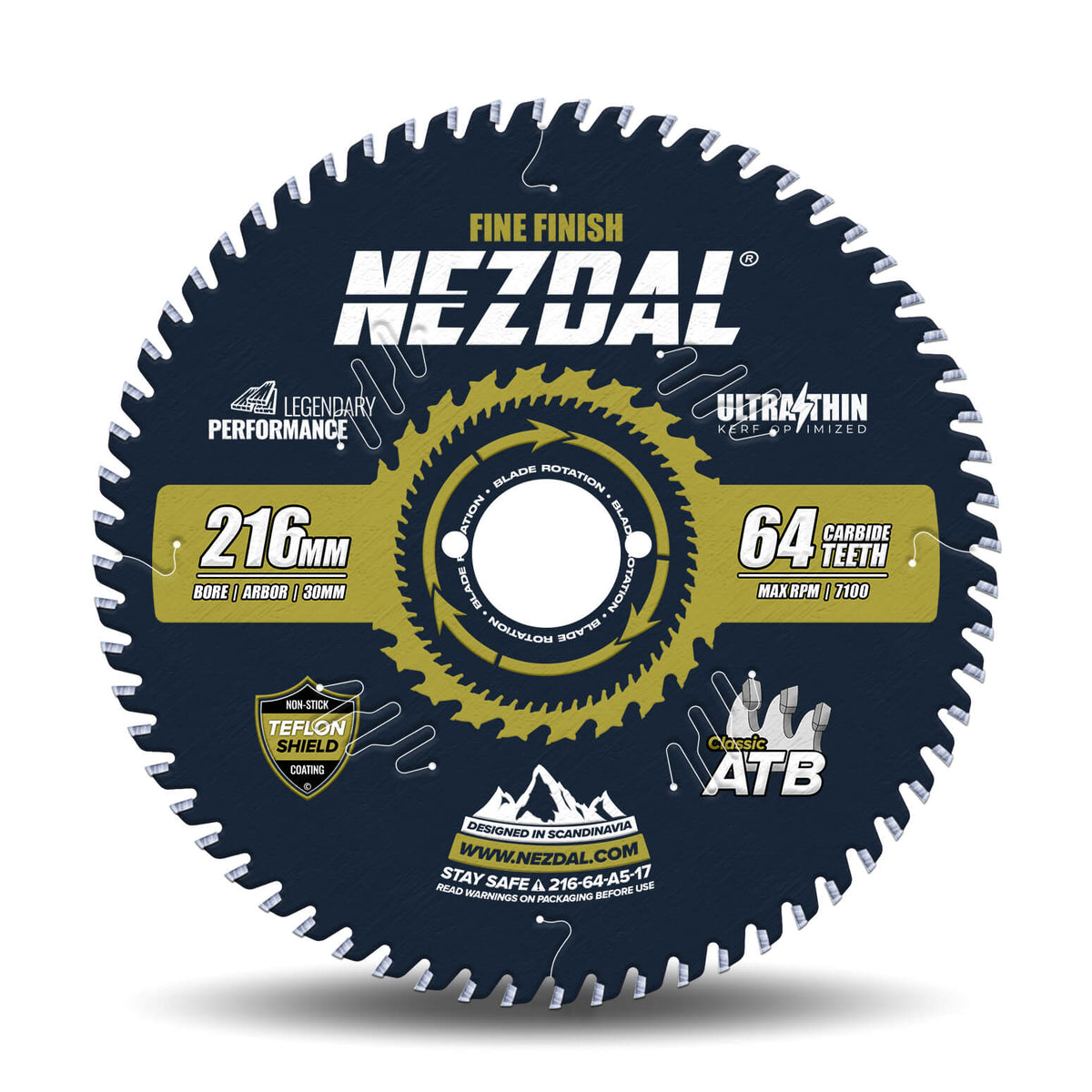 216mm | 64 Tenner | Fin Snittkvalitet | Ultratynn skjærebredde | Perfekt for batterisag