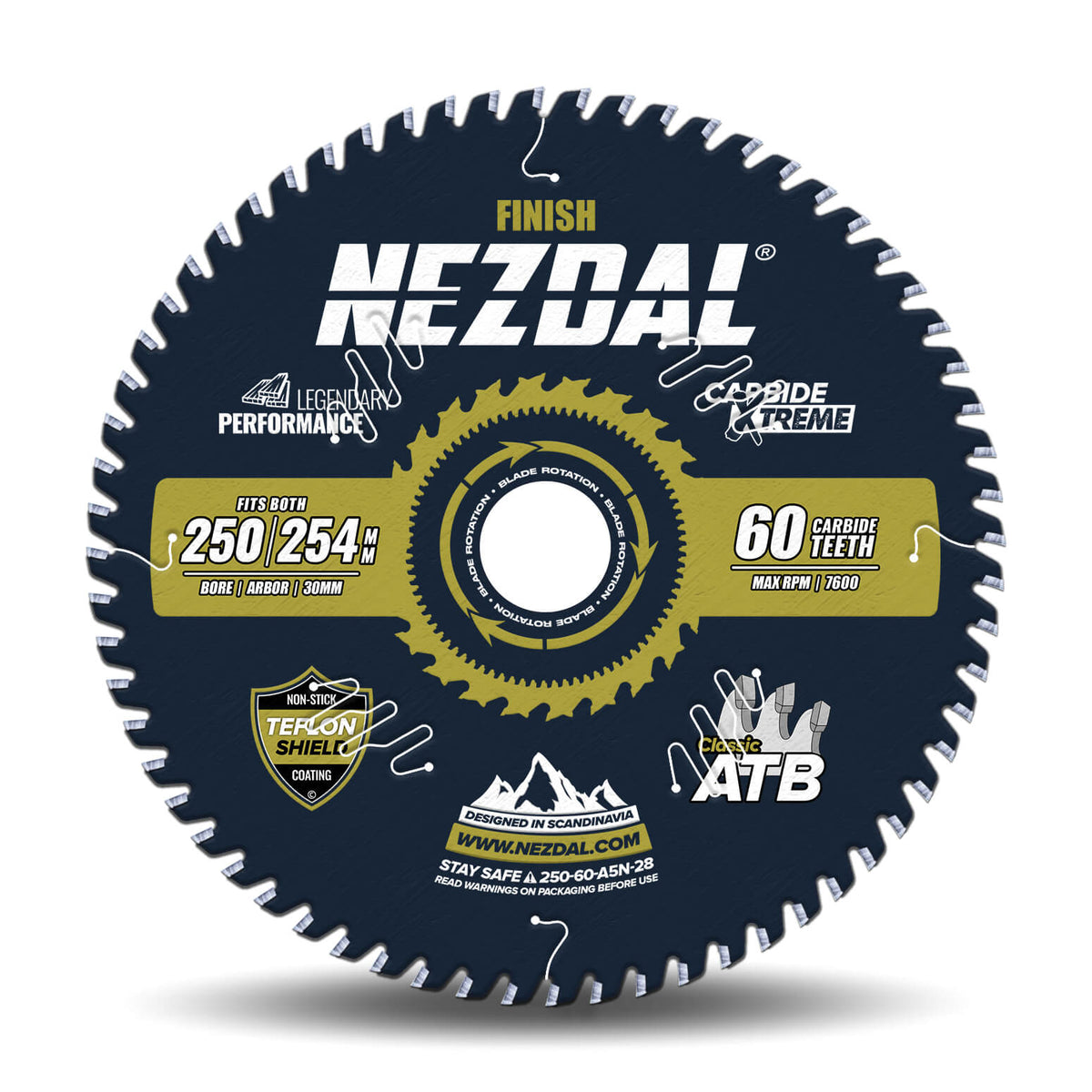 250mm sågklinga för sågning i trä