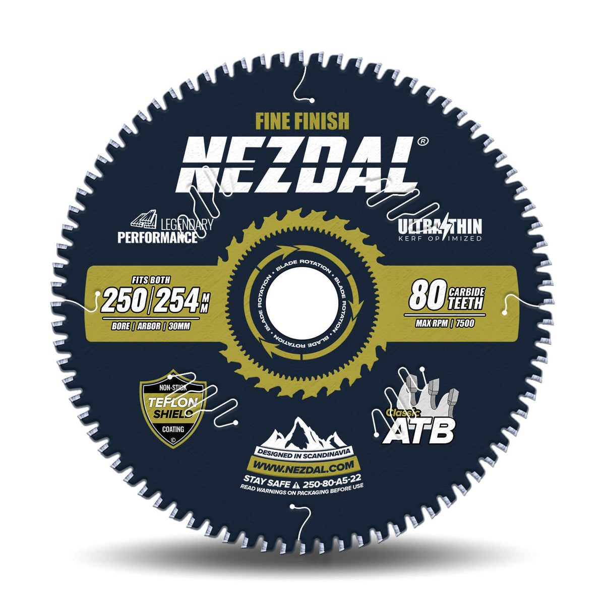 250/254mm | 80 Tenner | Fin Snittkvalitet | Ultratynn skjærebredde | Perfekt for batterisag