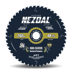 260mm | 48 Tenner | Tre & Spiker | Lynrask Kapping, Generell Bruk | Nail-Slicer® | 15X Slitestyrke | Sagblad