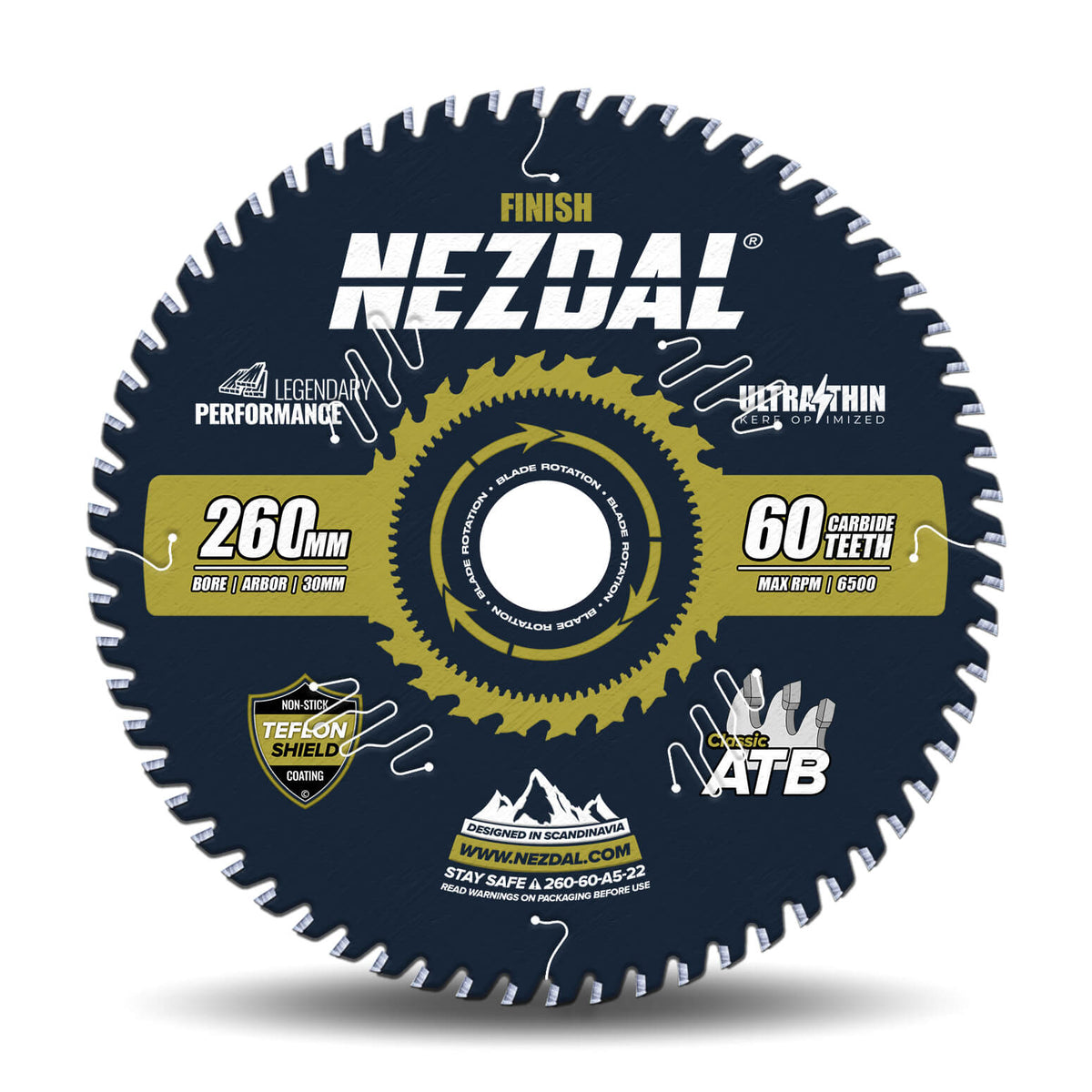 260mm | 60 Tenner | Fin snittkvalitet | Ultratynn skjærebredde | Perfekt for batterisag