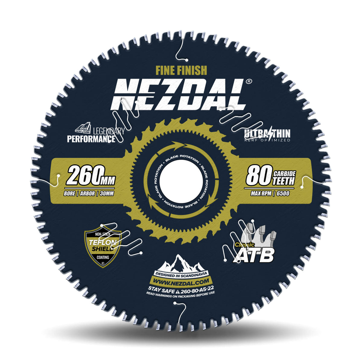 260mm | 80 Tenner | Superfin Snittkvalitet | Ultratynn skjærebredde | Perfekt for batterisag