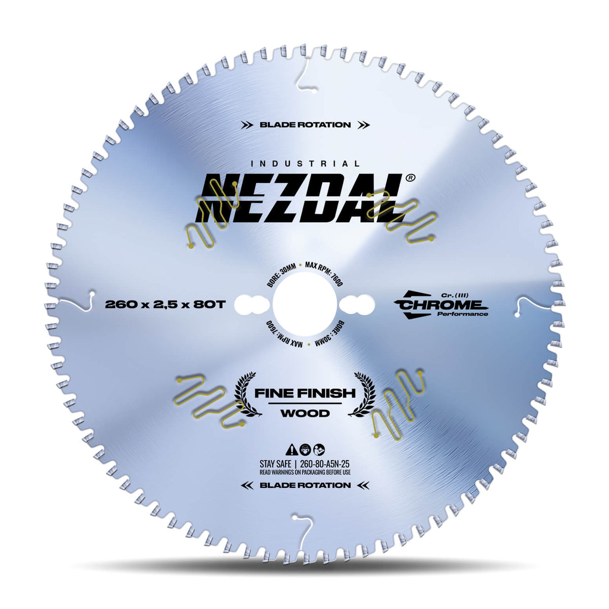 260mm | 80 Tenner | Superfin snittkvalitet | Listverk, utforinger, synlige overflater | Kapp/gjærsag