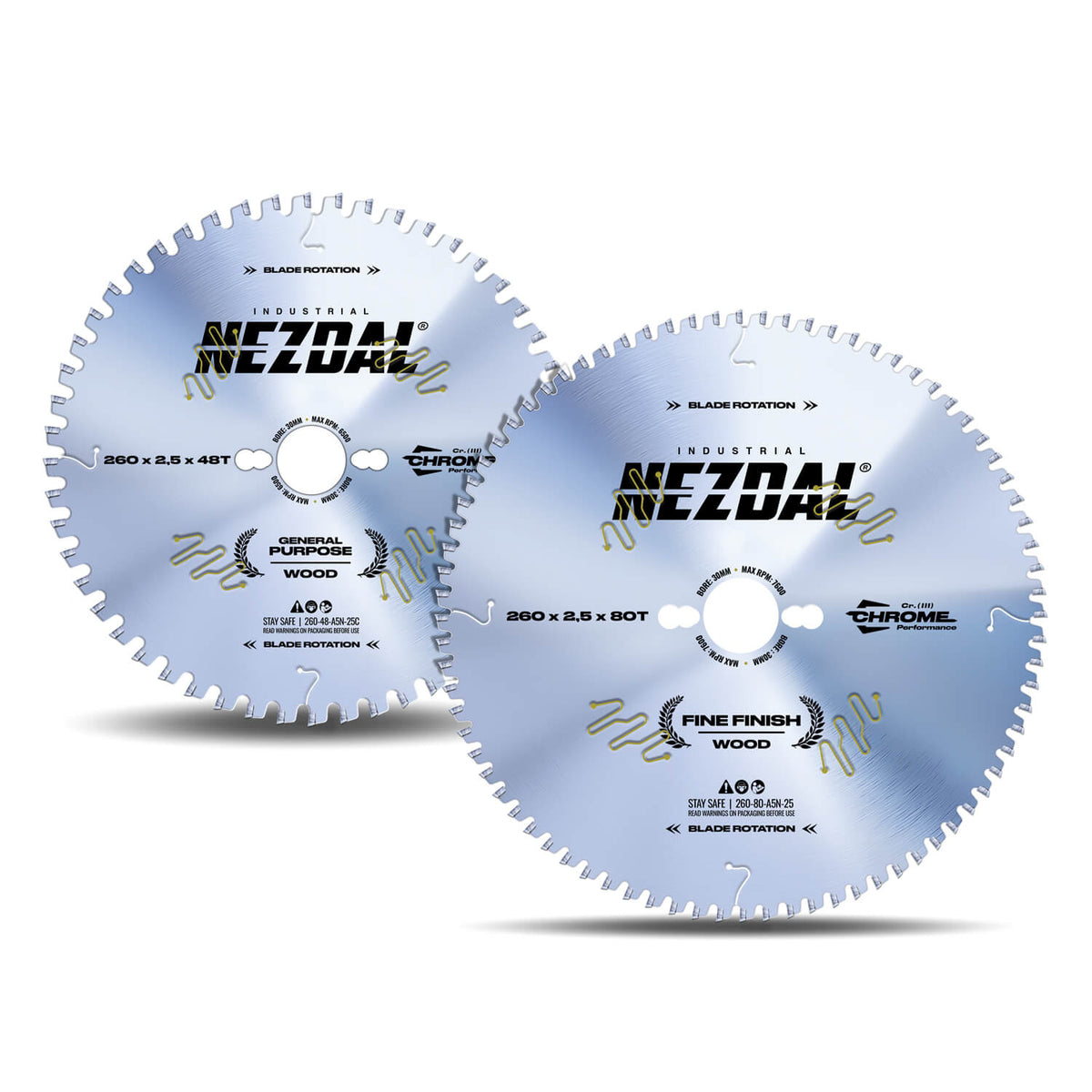 260mm Duo | 48, 80 Tenner | Generell Bruk, Superfin snittkvalitet | Kapp/gjærsag