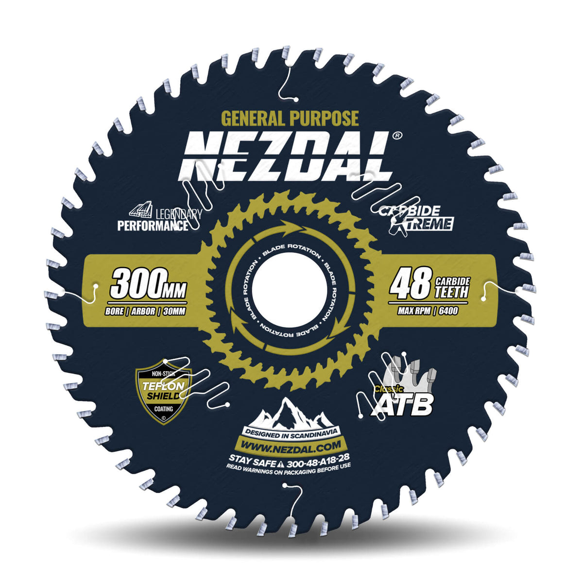 300mm Premium bordsagblad med positiv tanning&amp;nbsp;og 48 tenner for rask saging