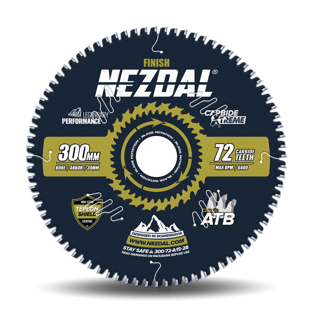 300mm Premium bordsagblad som gir en fin snittkvalitet ved kløyving av myktre, hardtre, konstruksjonsvirke