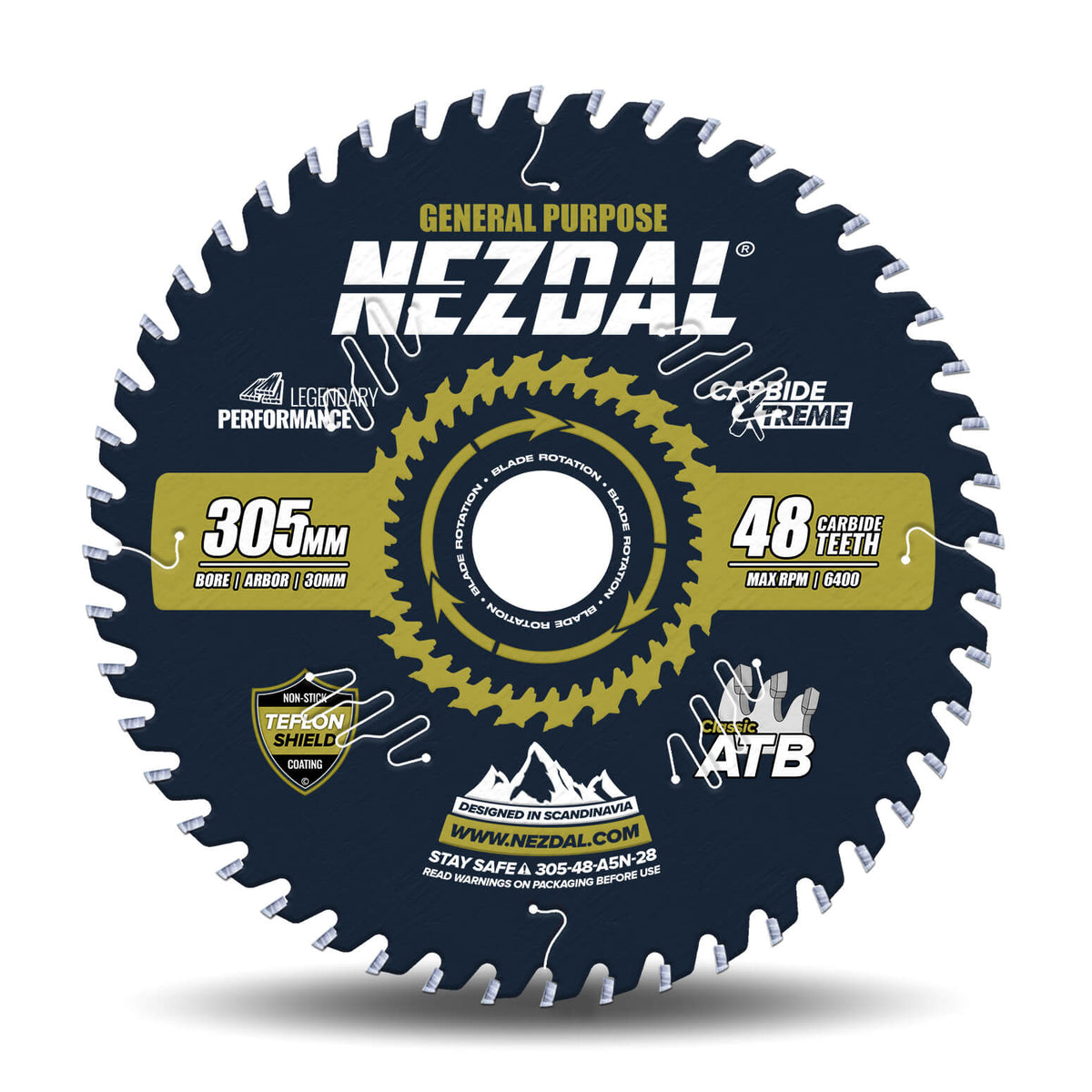 305mm Premium sagblad&amp;nbsp;med 48 tenner for lynrask saging&amp;nbsp;