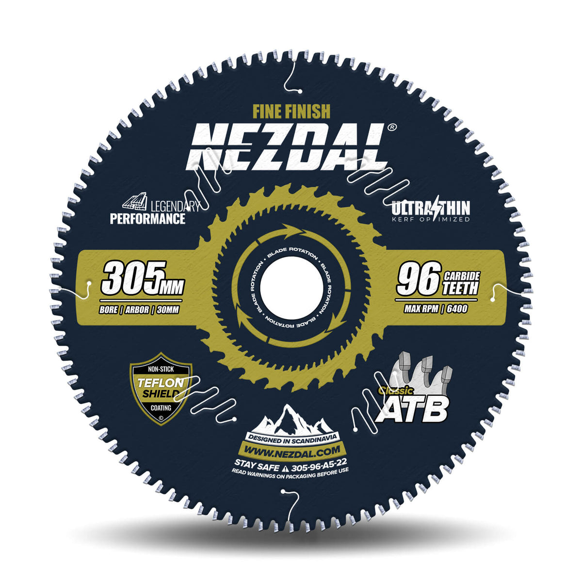 305mm | 96 Tenner | Fin Snittkvalitet | Ultratynn skjærebredde | Perfekt for batterisag