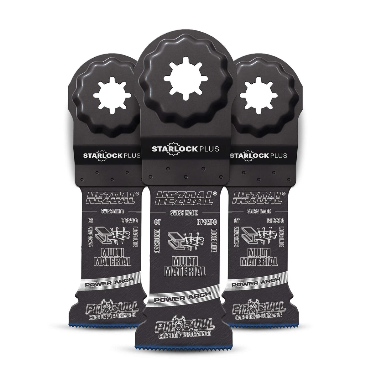 Power Arch | Multi-Material | 32x50mm | 30X Levetid | Pitbull® Carbide Performance | Starlock Plus® | 3 stk